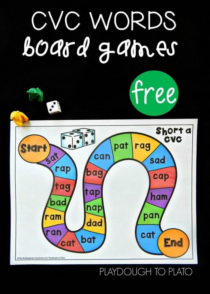 Free Cvc Word Board Games