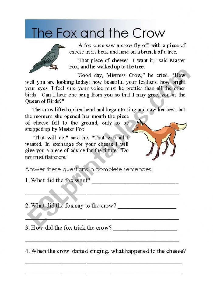 Reading Fox And The Crow