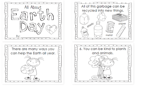 Earth Day Mini Book Worksheets 99worksheets