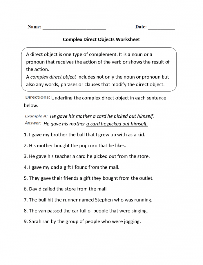 Beginning Grammar Parts Of A Sentence Worksheets 99Worksheets