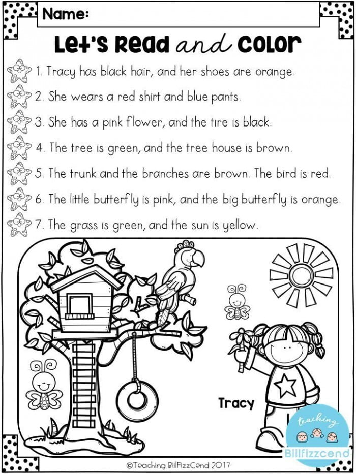 Following Directions Worksheet Kindergarten