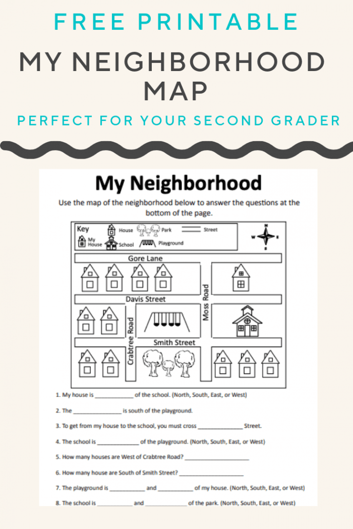 My Neighborhood Map Worksheets | 99Worksheets