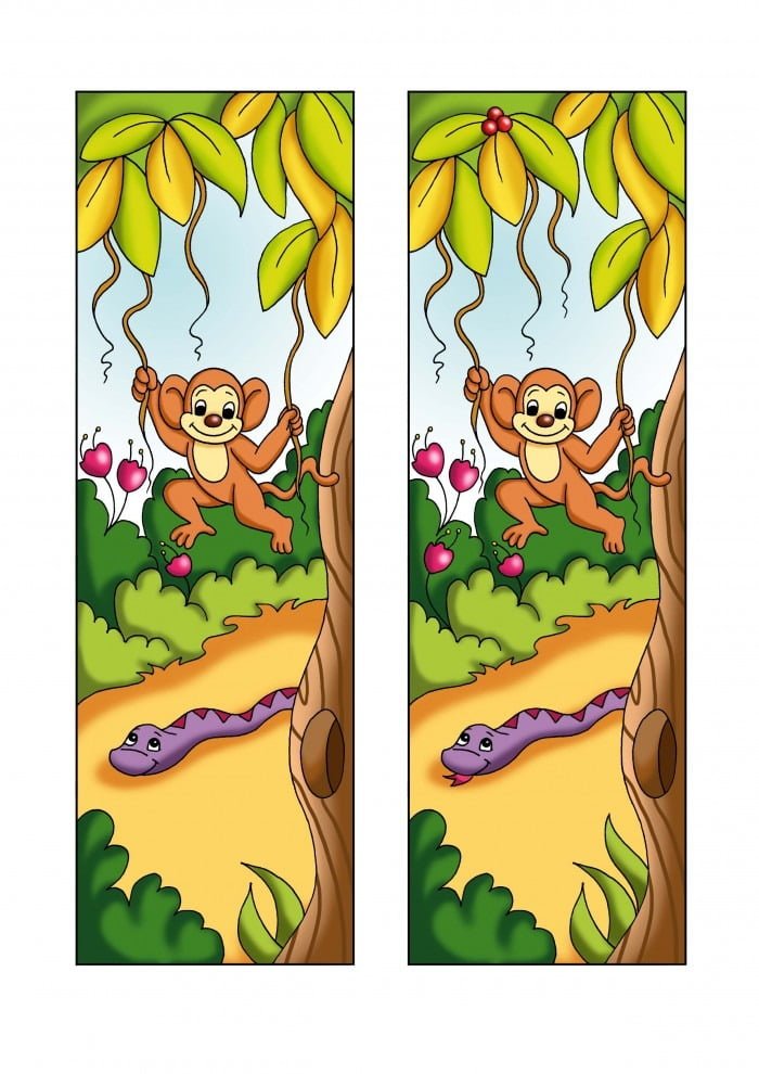 Find The Difference Printable Monkey Game