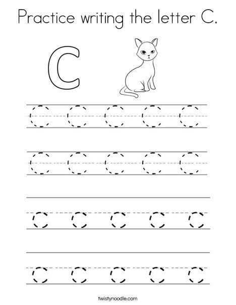 letter c homework preschool