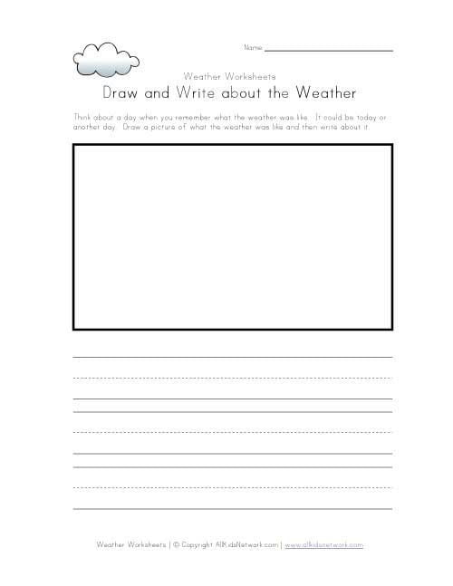 Write About The Weather Worksheets | 99Worksheets