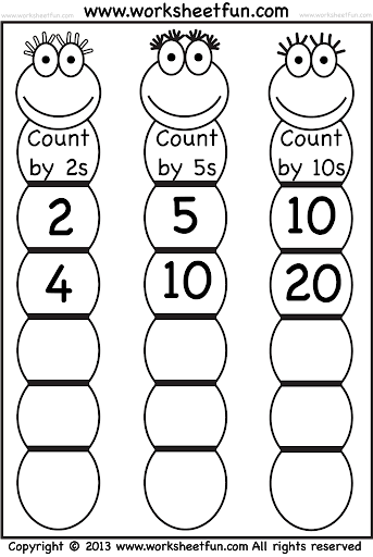 Free Printable Skip Counting Worksheets For Kindergarten