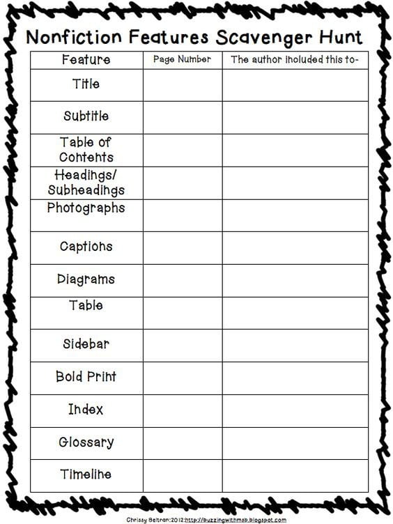 nonfiction-text-features-worksheets-99worksheets