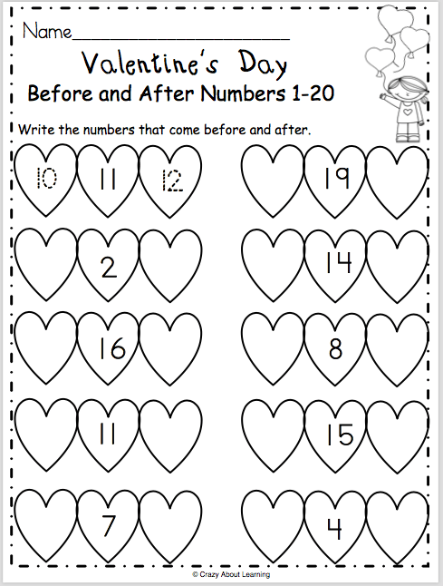 Free Printable Valentine Worksheets For 1st Grade