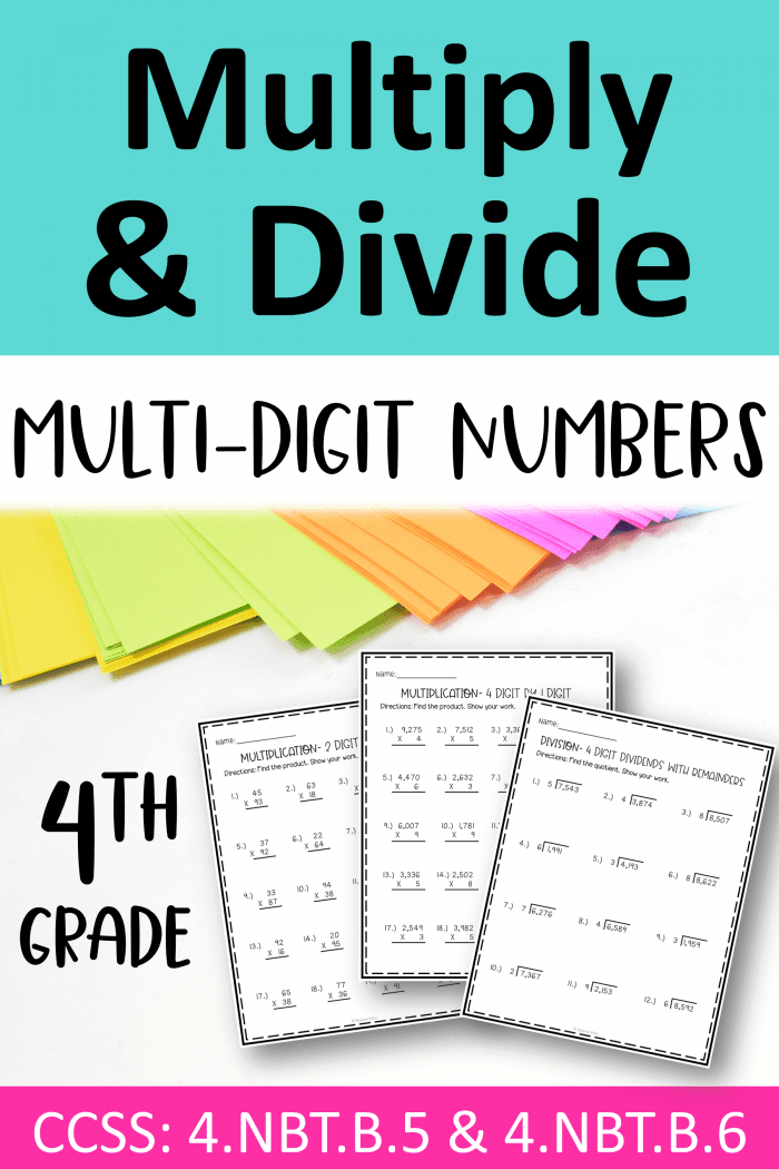 Link Between Multiplication And Division Worksheets