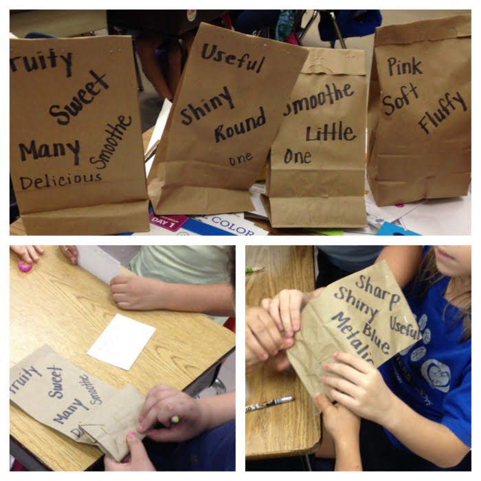 Adjectives Mystery Bag Game Each Group Gets A Brown Paper Bag