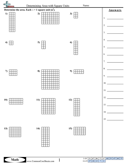 Area   Perimeter Worksheets