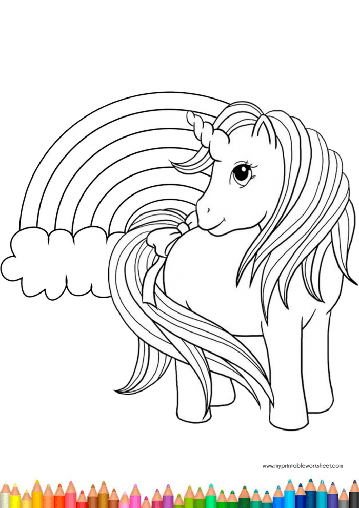 Easy Cute Unicorn Coloring Pages For Kids And Girls  Printable