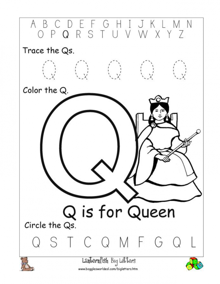 Best Images Of Pre K Worksheets Letter Q Letter F