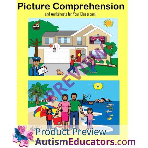 Free Autism Picture Comprehension And Worksheets