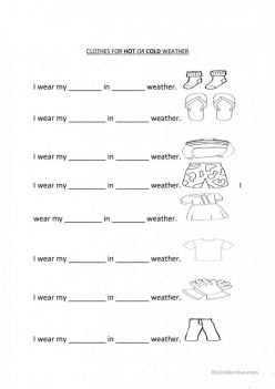 What To Wear Weather Worksheet