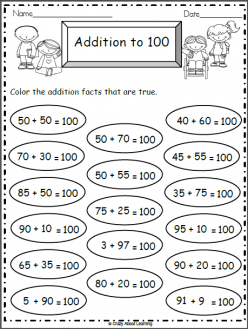 Color By Addition Facts