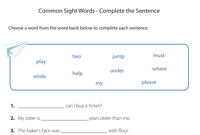 Common Sight Words