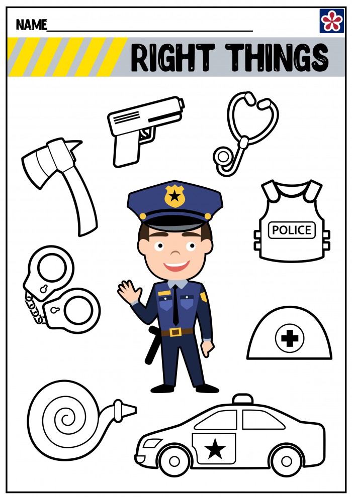 Community Helpers: Police Officer Worksheets | 99Worksheets