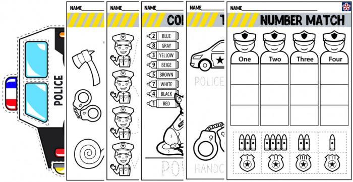 Community Helpers Worksheets Police Officer