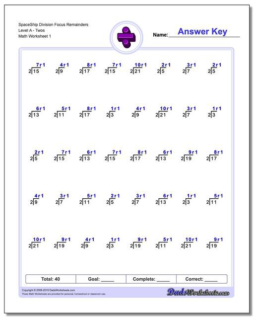 Division Worksheets For You To Print Right Now