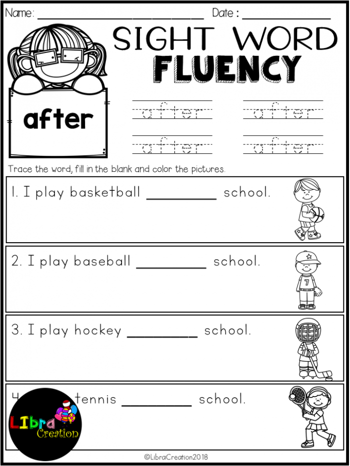 Dolch Sight Word Fluency St Grade With Images