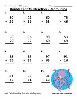 Review Subtraction With Regrouping