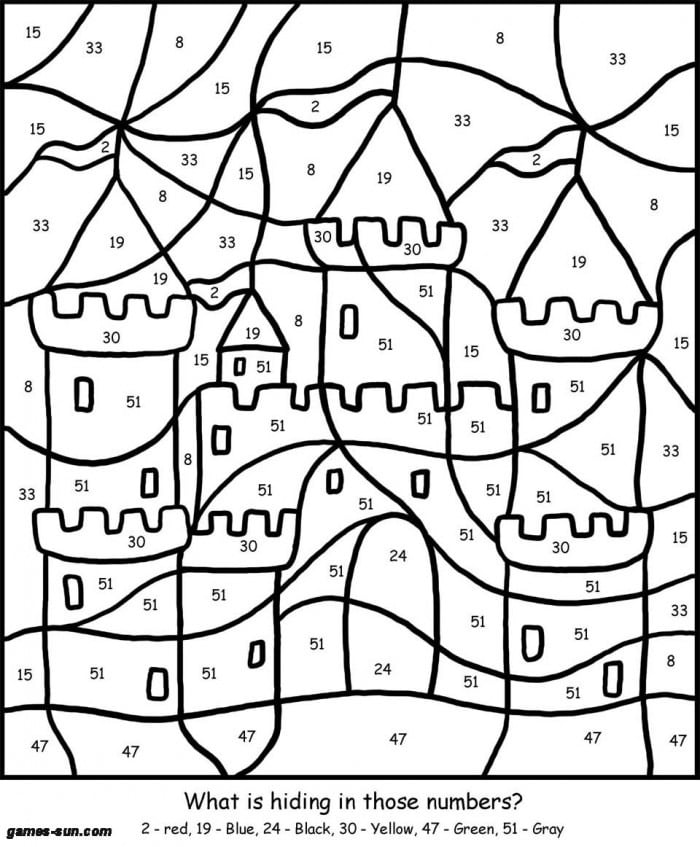 Coloring By Numbers  Educational  Printable Coloring Pages