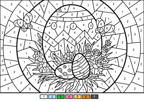 Easter Eggs Color By Number