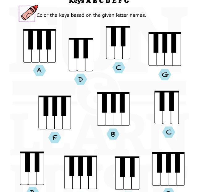 Easy Piano Worksheet For Beginners