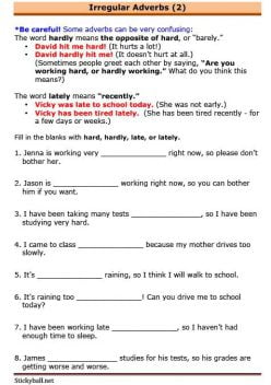 Grammar Review: Adverbs