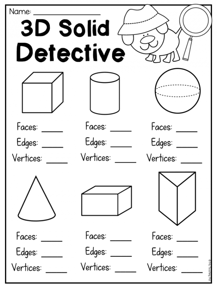 3d shapes worksheets 99worksheets