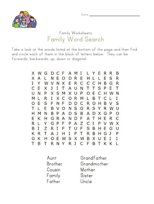 Family Word Search