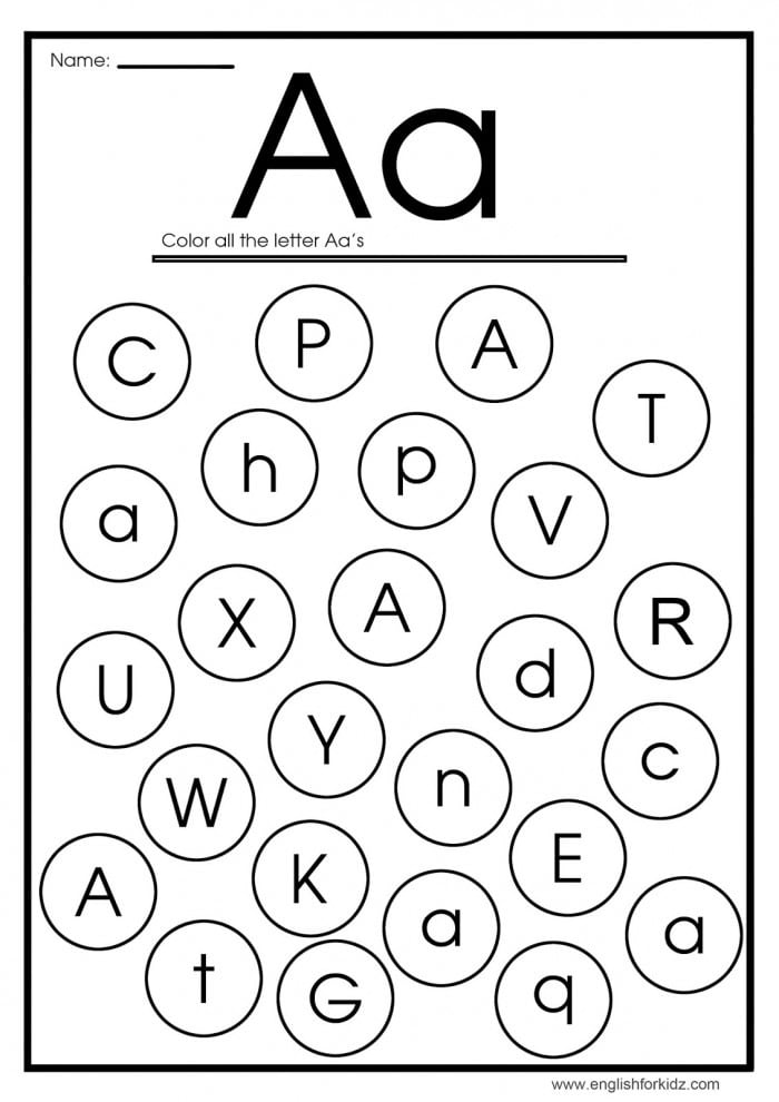 the letter a worksheets 99worksheets