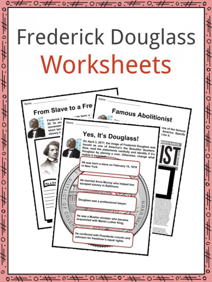 Frederick Douglass Facts  Worksheets   Biography Information For Kids