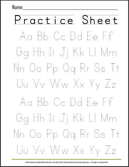 Free Printable Handwriting Abc Worksheet With Images