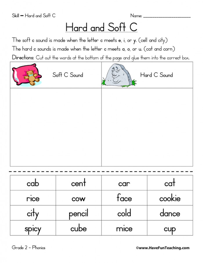 Hard C And Soft C Worksheet  Have Fun Teaching