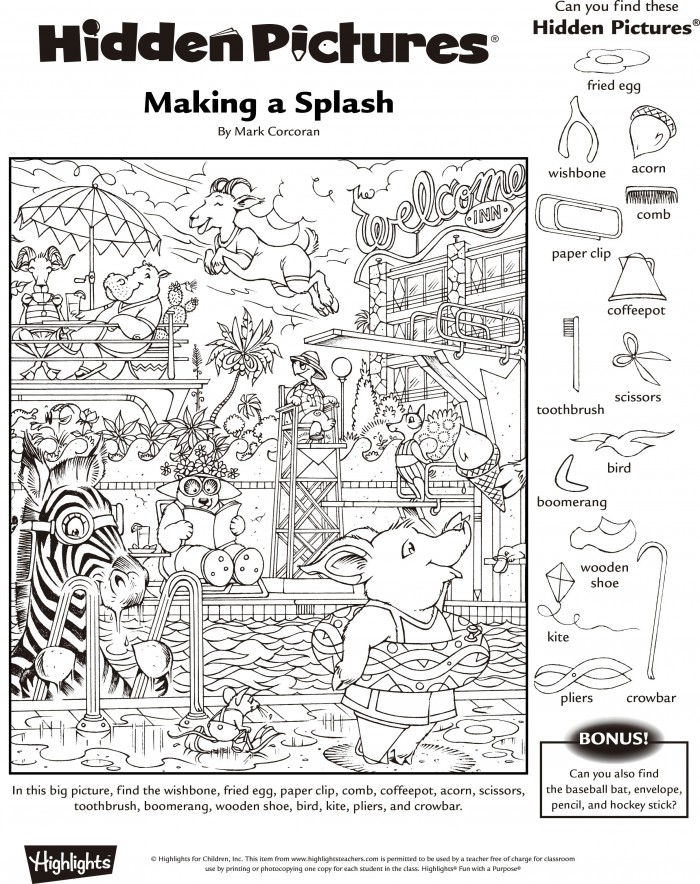 Hidden Objects Puzzle The Three Little Pigs Find Hidden Objects In 