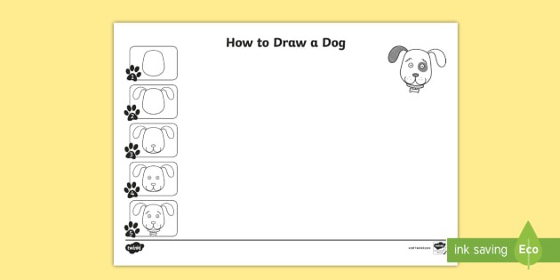 How To Draw A Dog Worksheet