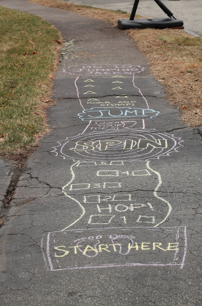 How To Make A Chalk Walk For Your Neighbors To Play On