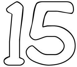 Number 15 Coloring Page