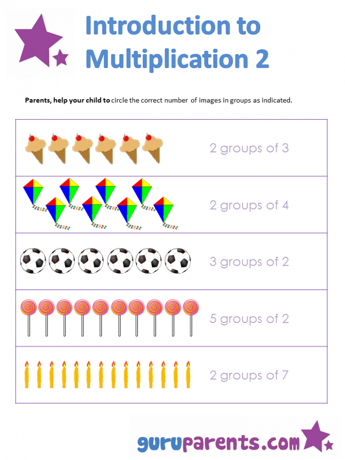 Intro To Multiplication: Adding Groups Worksheets | 99Worksheets