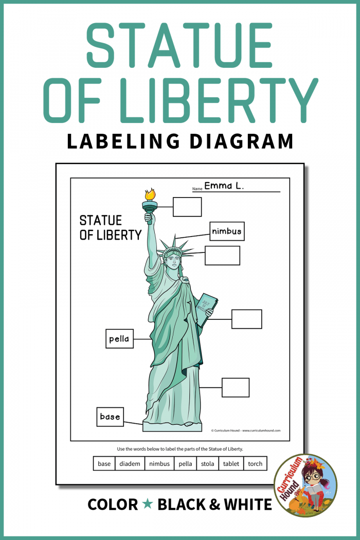 Statue Of Liberty Vocabulary Worksheets | 99Worksheets