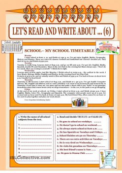 Let’s Get Writing: School Subjects