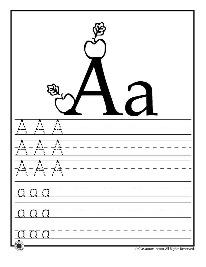 Practice Tracing The Letter A Worksheets | 99Worksheets