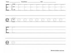 Practice Tracing The Letter E