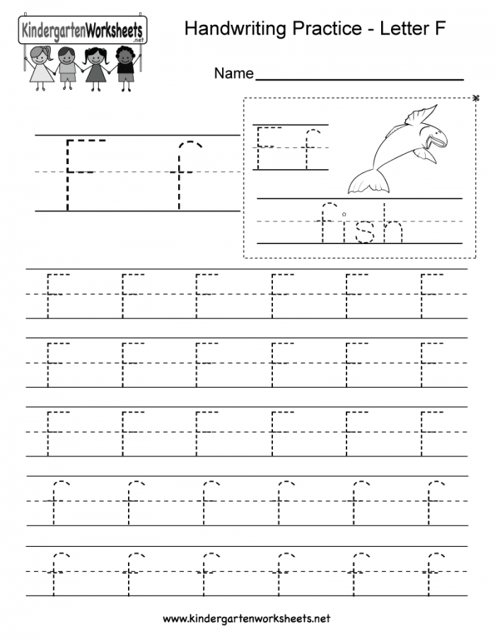 Letter F Writing Practice Worksheet This Series Of H