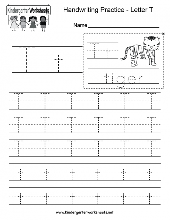Letter T Handwriting Practice Worksheet This Would Be Great For