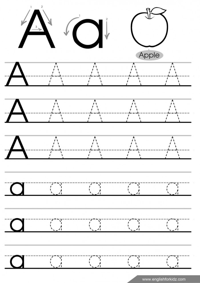Letter Tracing Worksheets Letters A