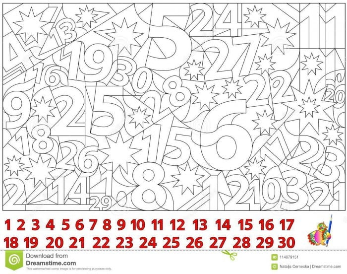 Logic Puzzle Game Find The Numbers Hidden In The Picture And