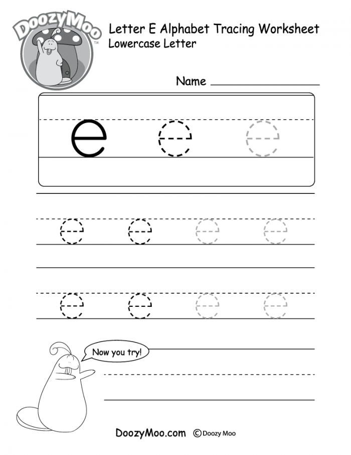 Lowercase Letter Tracing Worksheets Free Printables